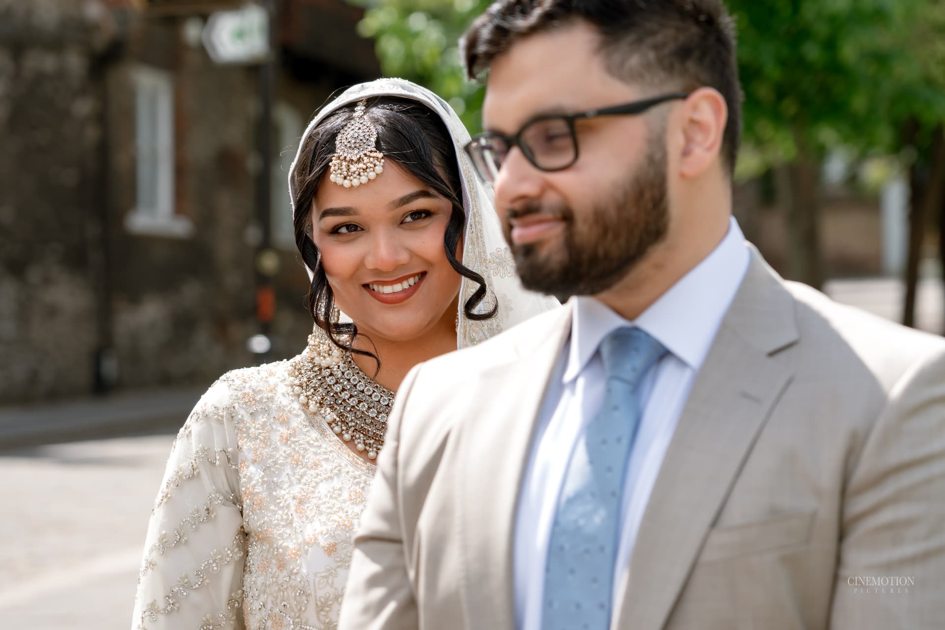 Shakrun and Anisa on their wedding day